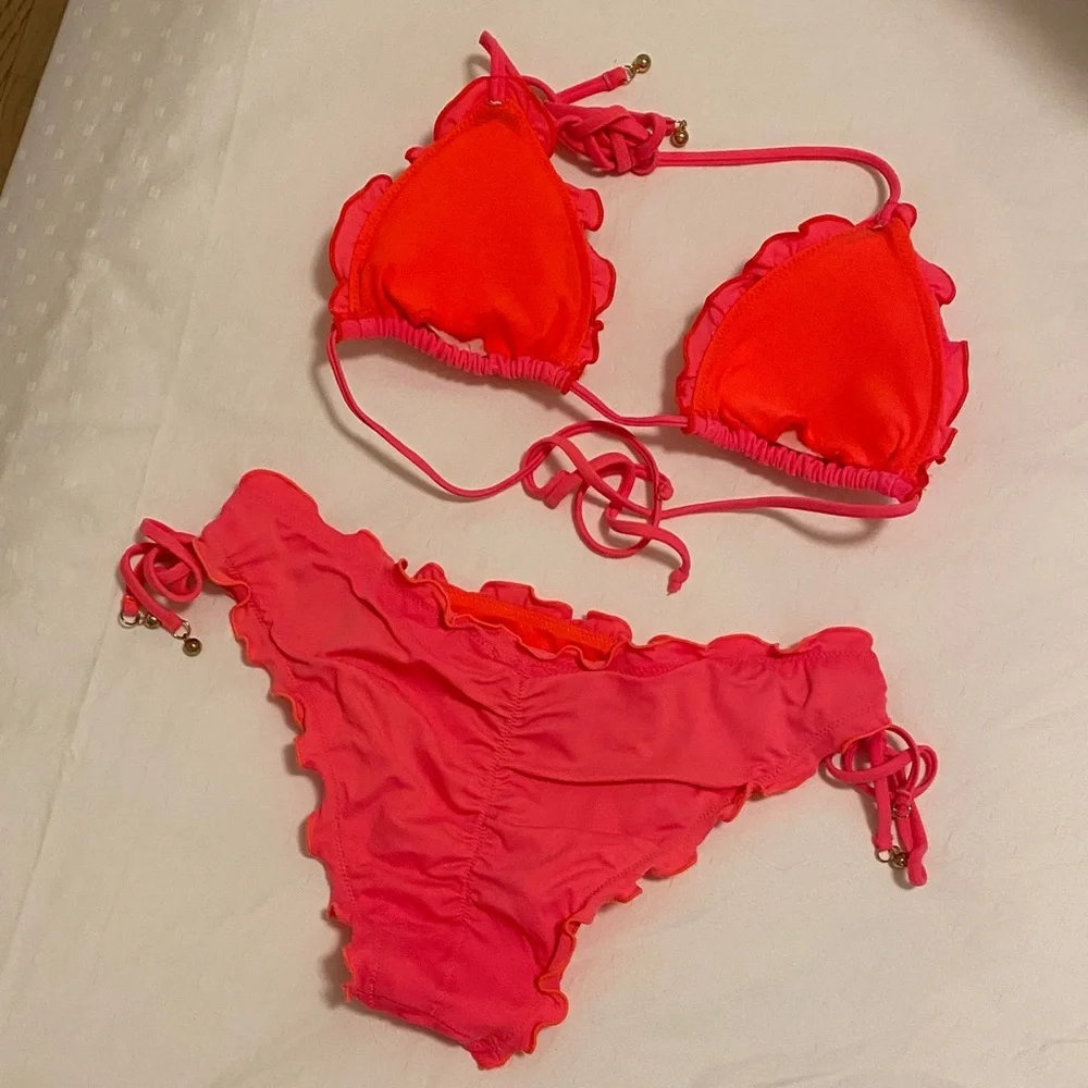 Abercrombie & Fitch Vibrant Pink Bikini Set - Picture 2 of 7